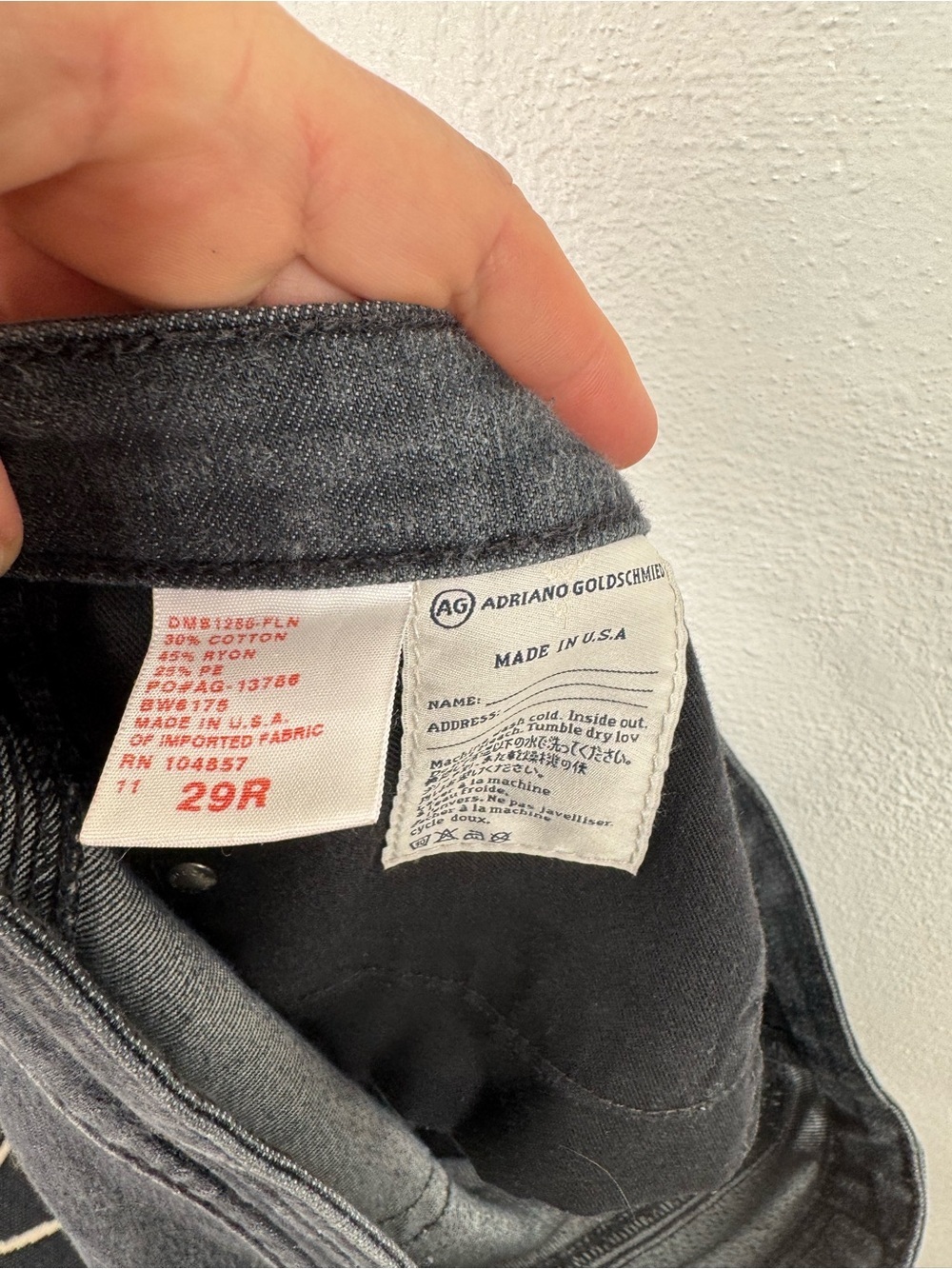 AG Adriano Goldschmied Stevie Jeans Womens 29 Charcoal Gray Slim Straight - Picture 5 of 7
